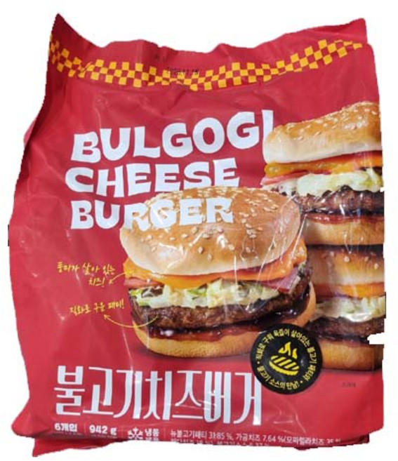 신세계푸드 불고기 치즈 버거, 6개, 157g