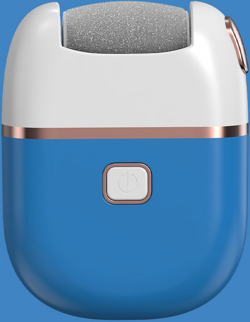 跨境新款電動磨腳器去死皮老繭修腳器外貿去角質修足機磨腳皮家用, 1個, 藍色:充電款(共2個磨頭)