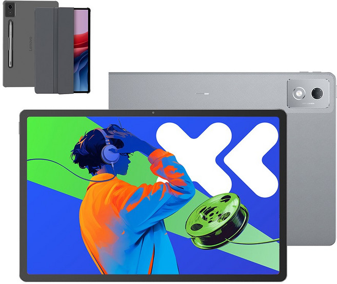 레노버 샤오신 패드 프로 12.7 2025 태블릿PC 12.7인 정품케이스 호환필름포함, 정품커버 그레이+호환용종이질필름, 8.256GB, 그레이 일반버전, Wi-Fi