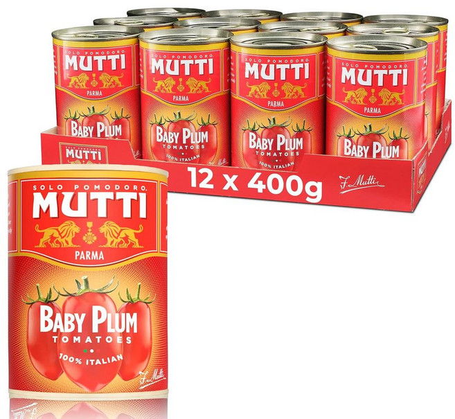Mutti 베이비 로마 토마토 다테리니 12팩, 400g, 12개