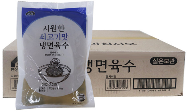 한상가득 쇠고기맛 냉면육수 330g 30개 1박스
