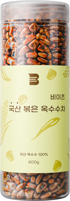 [국산 100%] 비이츠 국산 볶은 옥수수차, 1개, 1개입, 600g