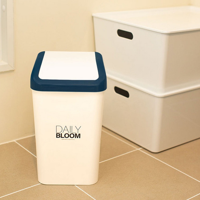 제이와이홀딩스 욕실 거실 사무실 스윙형 휴지통 6L 8L 10L, 종량제 사각 10L, 1개