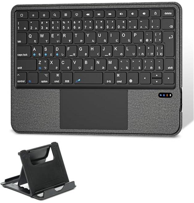 【업계 혁신판】 Saikou ipad bluetooth 키보드 무선 배열 대형 터치패드 탑재 무선 조용한 얇은 스탠드 포함 10세대 11세대 mini a16 키보드 3대 iOS, B2096, 상세페이지 참조