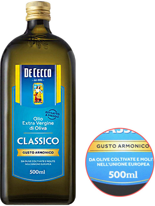 데체코 엑스트라버진 올리브오일, 500ml, 1개