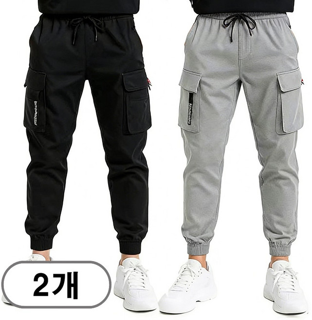 차쿠 남성 1+1 4계절 카고팬츠 기모바지 캐주얼 긴바지 작업복 바지 봄 여름 가을 겨울