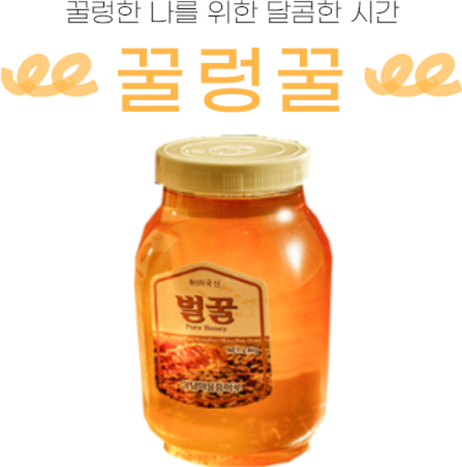 100% 유기농 꿀! 꿀렁꿀, 밤꿀, 1개, 2.4kg