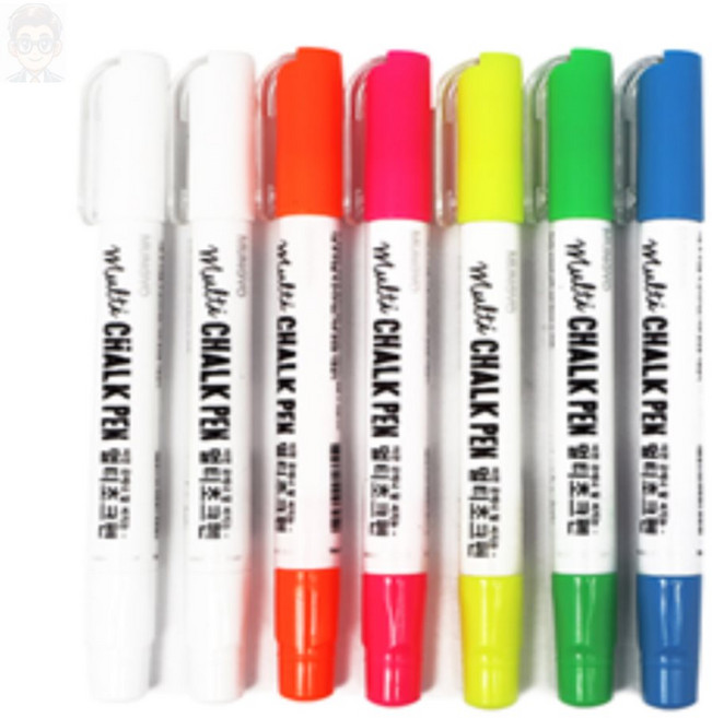 퀸스가든 멀티 초크펜 오미야분필, 5색