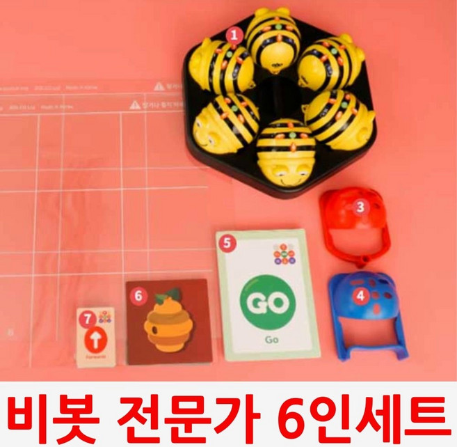 유아 어린이용 영국 코딩 로봇교구 비봇 6인용 전문가 세트 코딩로봇 코딩로보트, 1개