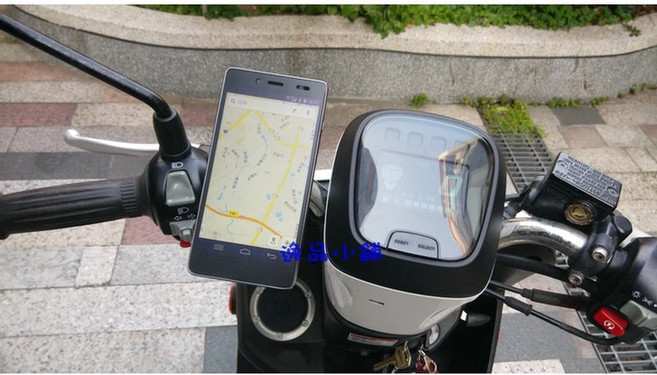 自行車 摩托車 強力磁鐵 磁吸式手機架 GPS導航支架, 請自備防丟繩, 黑