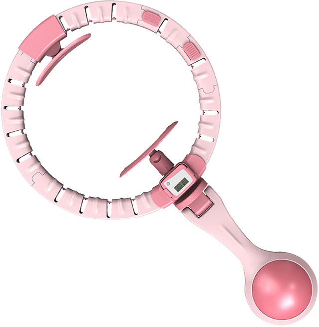 LOMESO 홈트 스마트 훌라후프 가벼운 작은 실내 뱃살 저소음 훌라후프, 핑크