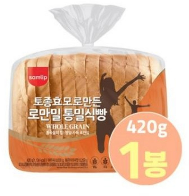 삼립 로만밀통밀식빵, 420g, 70개