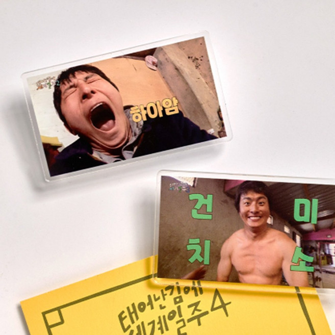 태계일주 아크릴집게 자석 마그네틱 네임택 굿즈 기안84, 기안84_건치