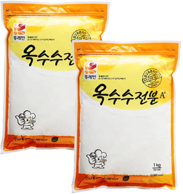 뚜레반 옥수수 전분, 1kg, 2개