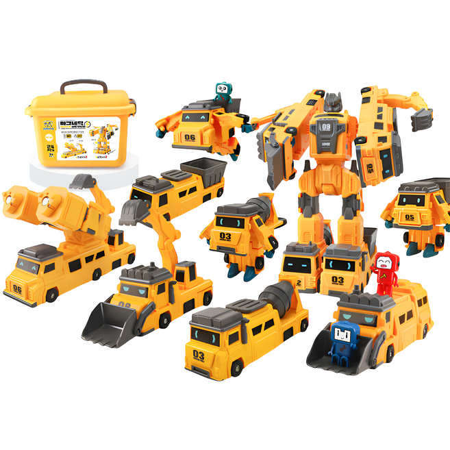 키젤로 마그네틱 변신로봇 합체 장난감, 중장비, 1개