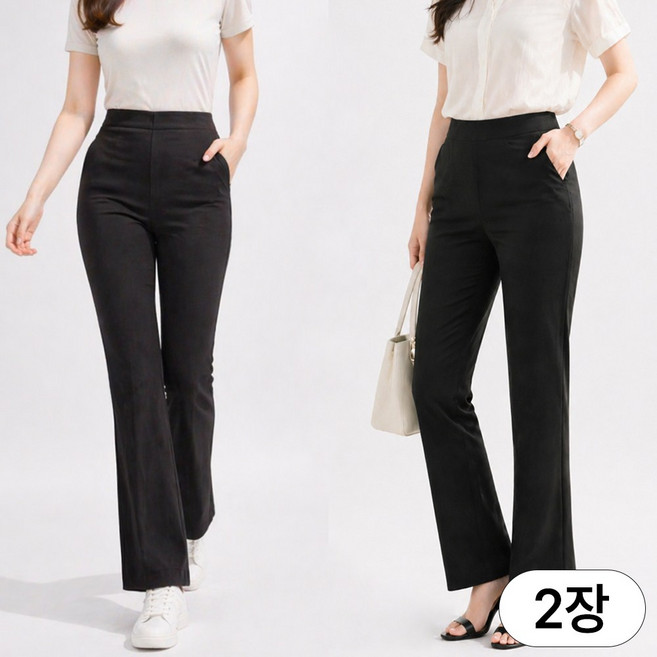 SPM 1+1 여성나팔바지 국내제작 여자 스판 밴딩 슬림 부츠컷 팬츠 골프바지 등산바지 데일리 빅사이즈