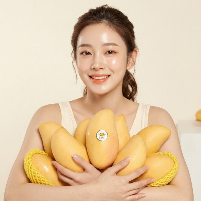 오늘딱50박스 쌍둥이네 태국산 마하차녹 무지개 망고, 1박스, 3.9kg(8-12과)