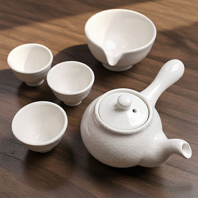 백자 빙열 3인 전통다기세트 /이천도자기 국내제작, 1개