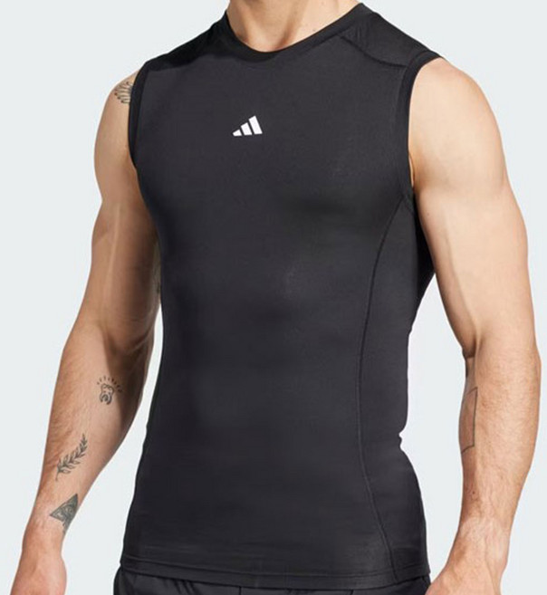 아디다스 민소매 스포츠 나시 런닝 나시티 TF 블랙 남여공용 운동복 + ALS 마스크