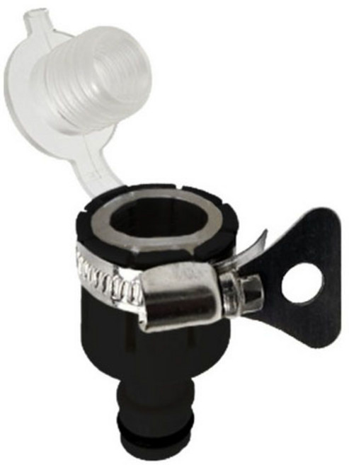 월드크린 호스 수도꼭지 연결 이중 커넥터, 1개, 블랙