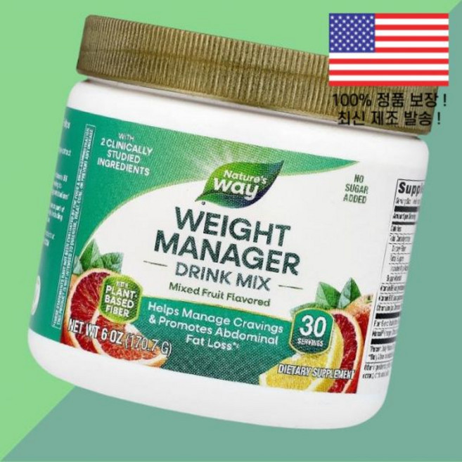 네이처스 웨이 웨이트 매니저 드링크 믹스 과일 후루츠 6온스 170.7g Nature's Way Weight Manager Drink Mix Mixed Fruit 6oz
