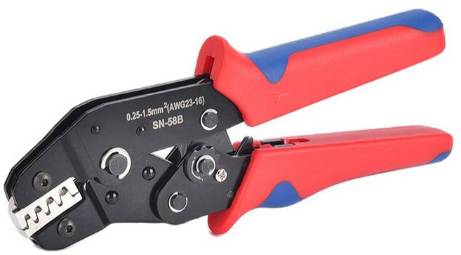 SN-58B 듀폰 크림핑 툴 키트 2 54mm 피치 단일 행 수컷 헤더 핀 점퍼 와이어 플라이어 수공구, [02] SN-58B