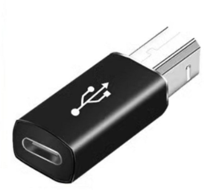 傑森創工 Type-C母頭轉USB-B轉接頭, 1個, 90度款