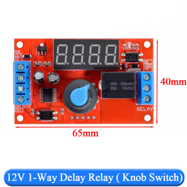 DC 5V 12V 24V 10A 조정 가능한 시간 지연 릴레이 모듈 LED 디지털 타이밍 릴레이 타이머 지연 트리거 스위치 타이머 제어 스위치, 05 5V With Case