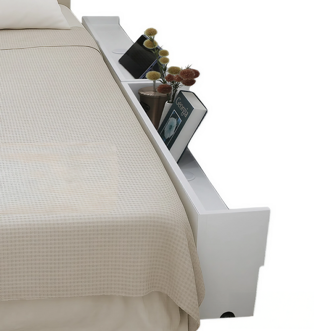 아이린 저상형 침대틈새선반 사이드테이블 틈새수납, 저상형A-기본형, 화이트