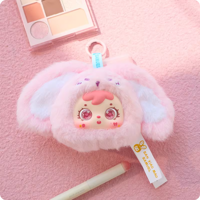 랜덤 거울 메이크업시리즈 귀여운 봉제 인형 키링 감성 가방 장식 포인트 키홀더