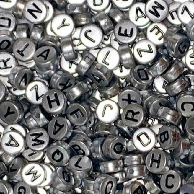 [루앤블리] 알파벳 영어 이니셜 숫자 하트 별 스마일 비즈 아크릴비즈 팩 모음 10g