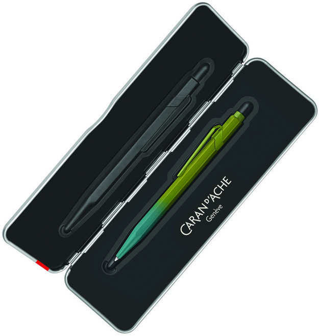 무료각인 까렌다쉬 볼펜 클레임 유어 스타일5 퍼플오션 스토미블루 썬스톤핑크 아크틱그린 틴케이스 한정판, 1개, (선물포장)클레임유어스타일5_아크틱그린