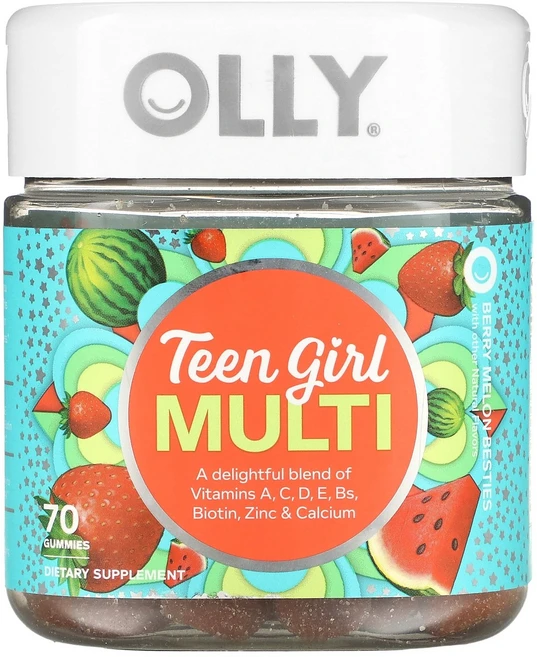 OLLY 틴 걸 멀티 베리 멜론 베스티스 구미젤리 70개 OLLY (올리), OLLY, 틴 걸 멀티, 베리 멜론 베스티스, 구미젤리, 1개 - 쿠팡