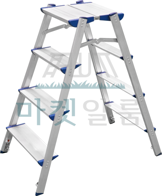 알룸 국산 알루미늄 가정용사다리 특광폭 4단, 1개