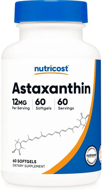 뉴트리코스트 내추럴 아스타잔틴 12mg 소프트젤, 60정, 1개 - 쿠팡