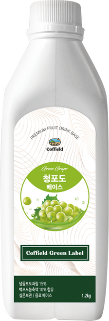 커필드 청포도 음료 베이스, 1.2kg, 1개