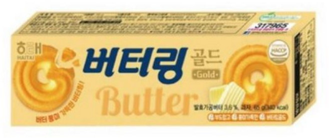해태제과 버터링 골드, 65g, 48개