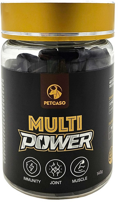 펫카소 강아지 고양이 멀티파워 관절 눈 기관지 피부 심장 영양제, 140정, 종합영양제, 1개
