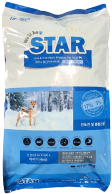 웰비스타 하이디 진도8kg 진돗개사료 강아지사료 진도견사료 개사료, 1개, 8kg, 닭