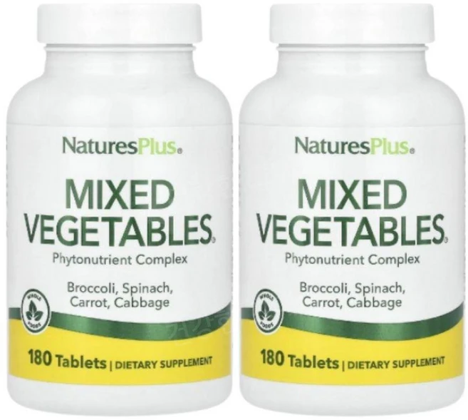 네이처스플러스 혼합 믹스 야채 채소 180정 2개 베지터블 Mixed Vegetables - 쿠팡