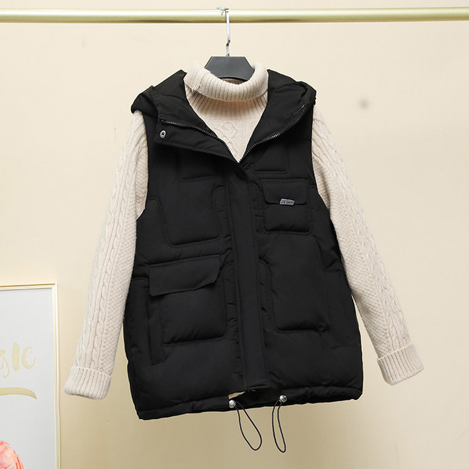 여성용 후드 조끼 가을 겨울 야상 후드 조끼 패딩 조끼 뉴타임즈F9028 Women's Vest