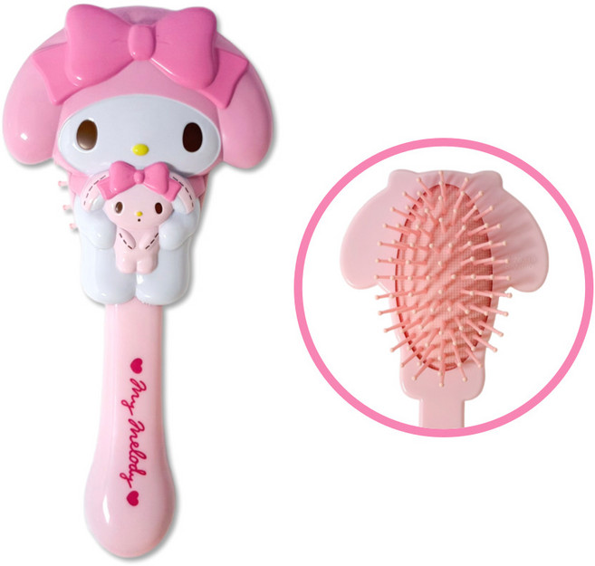 산리오 휴대용 헤어 브러쉬 캐릭터 입체 빗, 1개, 마이멜로디