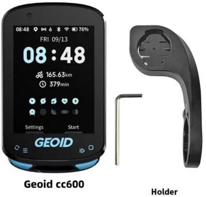 자전거 속도계 무선 GPS 기능 GEOID CC600 컬러 스크린 컴퓨터 스마트 내비게이션 WIFI ANT 11 개 언어 사이클링 주행 거리계, CC600 Computer Set1, 1개