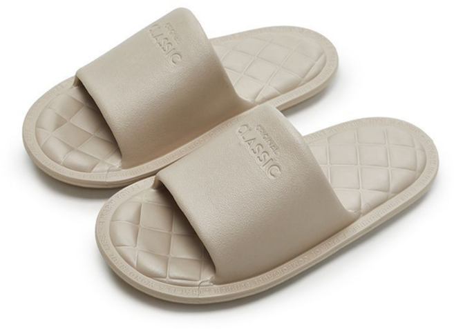 홈데코레 모던 클래식 실내화 거실화 층간소음 방지 사무실, 1개, 브라운