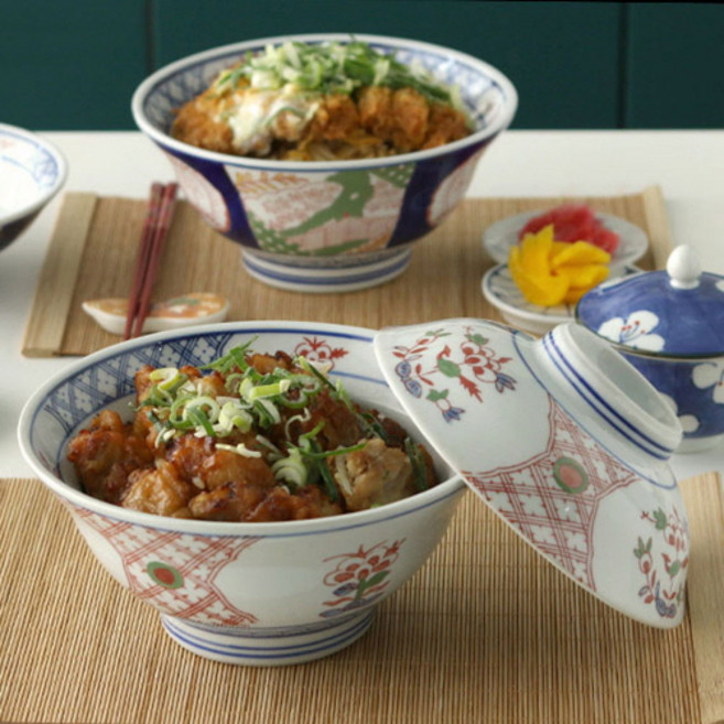 일식 텐동 그릇. 2구 종지 모음, 1개