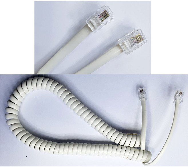 전화선 팩스선 코드전화선 전화선연장, 수화기선흰색