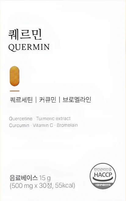 퀘르민 퀘르세틴 QUERMIN 브로멜라인 커큐민 30정, 2박스 - 쿠팡