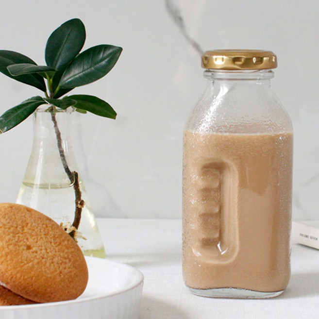 뉴트로 델몬트 미니 유리 물병 245ml - 옛날 느낌 그대로 쥬스병, 1개