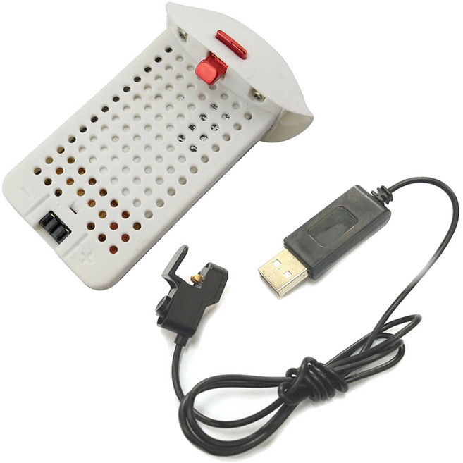 올칩 3.7V 500mAh 드론배터리 USB충전기 세트 시마 X23W X23 Z3 전용 RC완구 호환, 1개, (X23) 500mah(화이트)+USB충전기