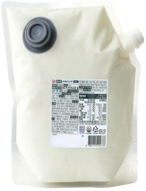 서울우유 대용량 플레인 요거트 더진한 순수무가당 수제간식 그릭요거트만들기, 1개, 3kg